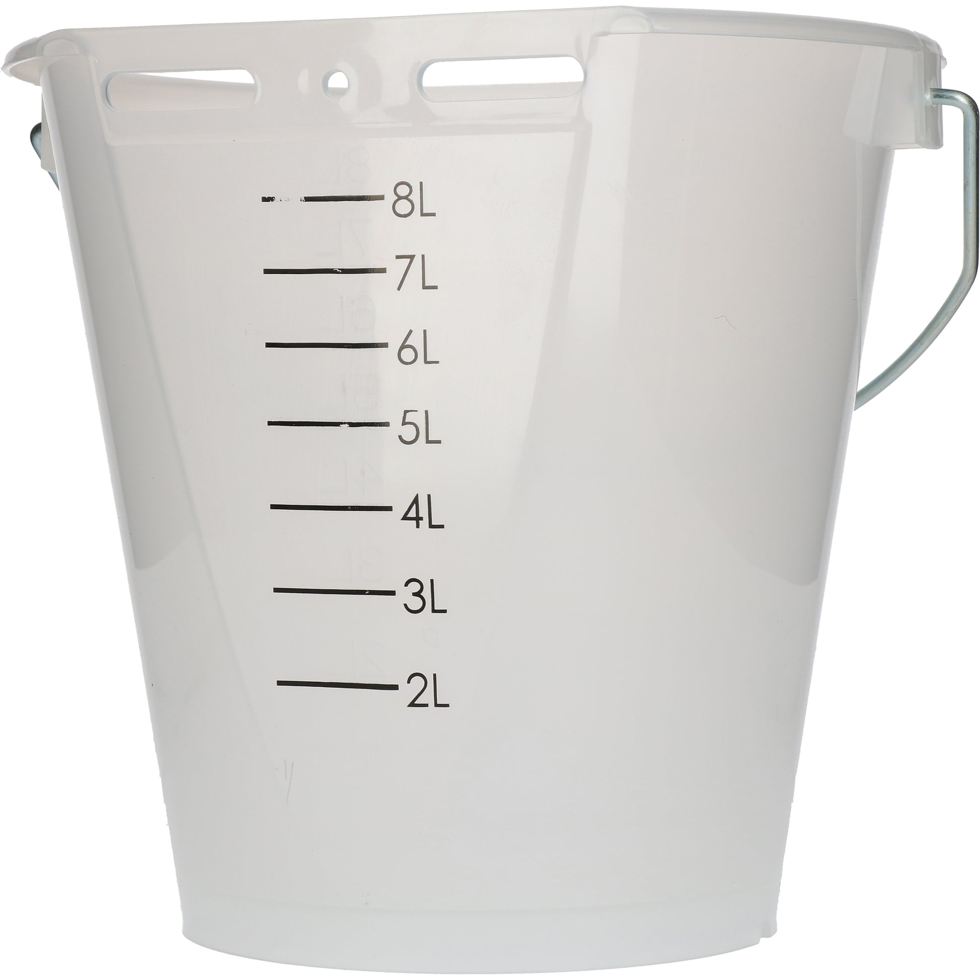 Calf bucket white transparent 2-sided flat Transparant wit