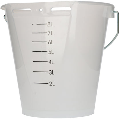Calf bucket white transparent 2-sided flat Transparant wit