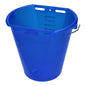 Calf bucket white transparent 2-sided flat Transparant blauw