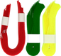 Legband with Velcro fastener, yellow Green