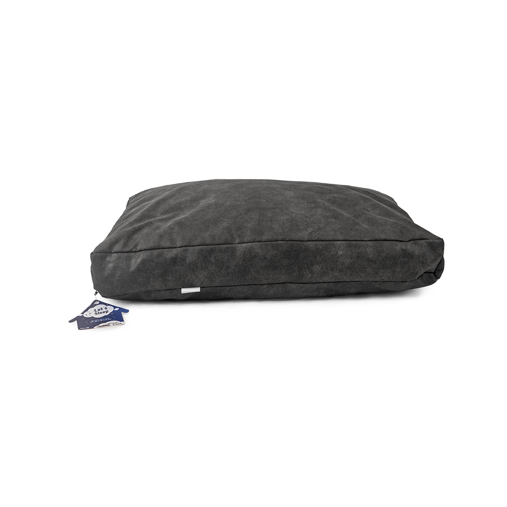 Let's Sleep Plush Pillow Dog Bed M Anthracite