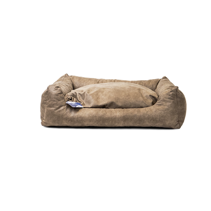 Let's Sleep Sweet Dreams Dog Basket w/ Cushion L Taupe