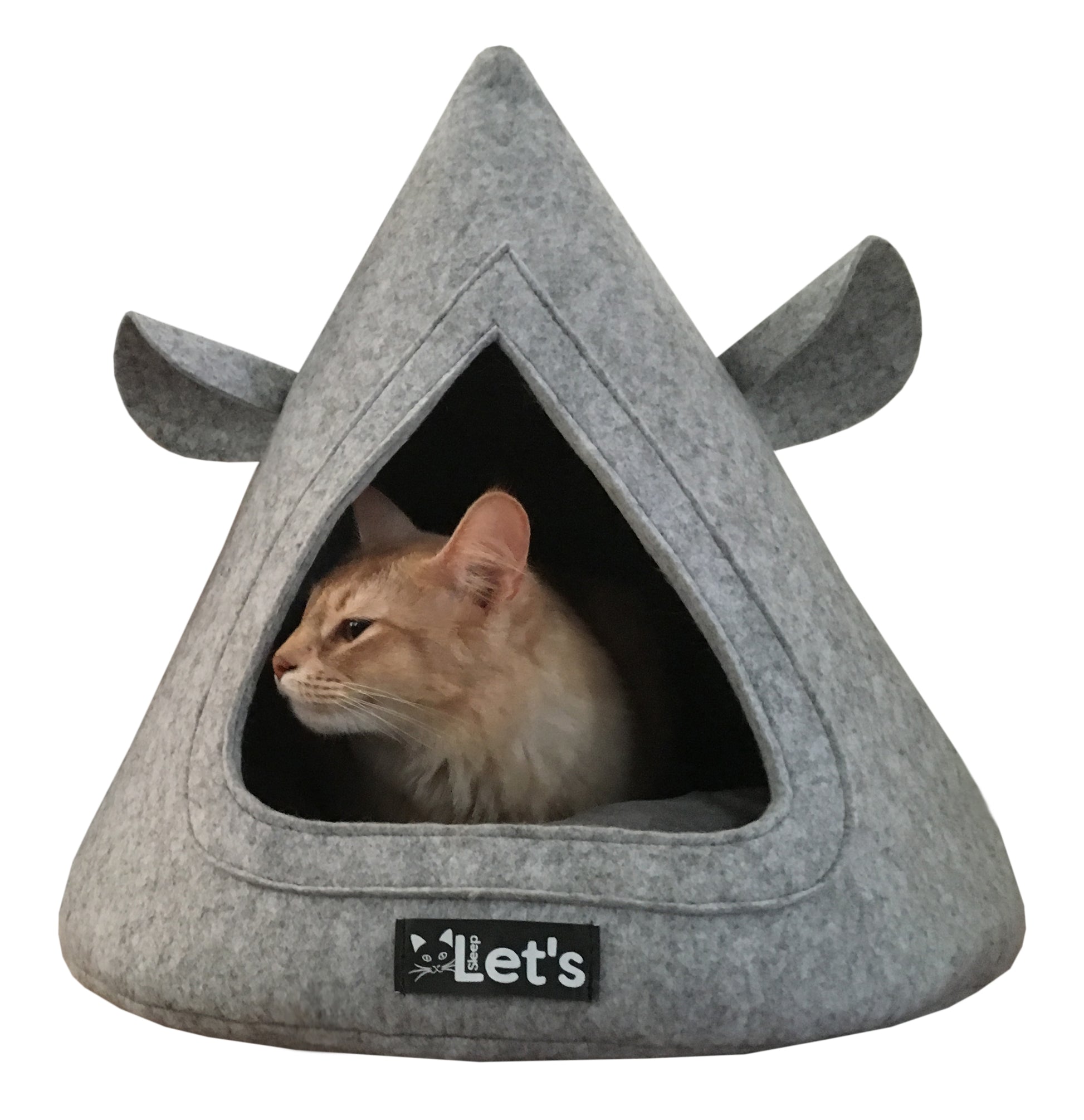 Let's sleep Pet Cave TeePee Grey