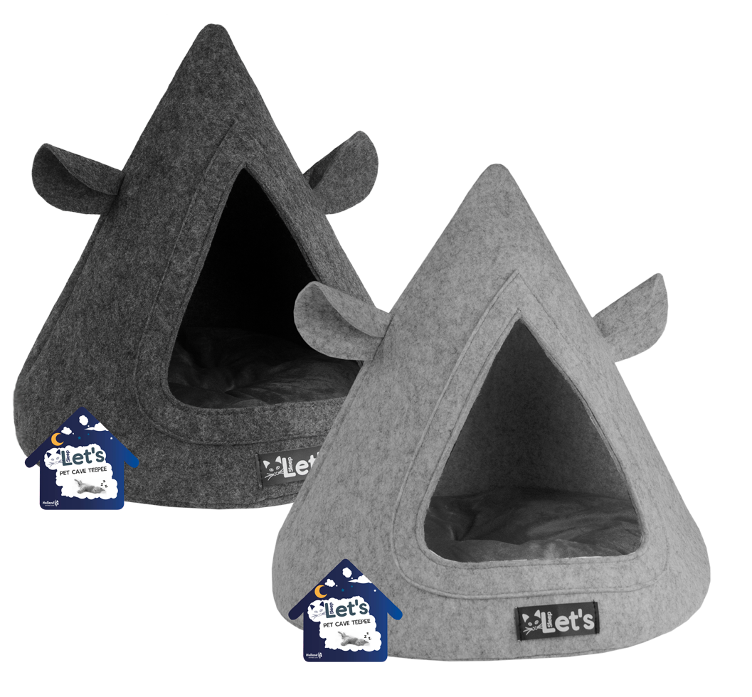 Let's sleep Pet Cave TeePee Anthracite