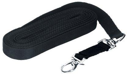Lunge lux black with snap hook