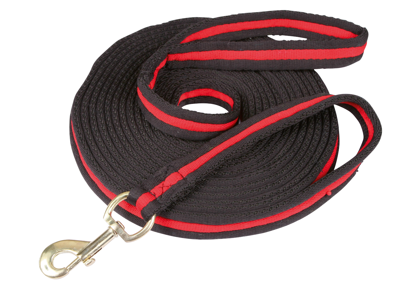 Lunge Whip soft lux black with muskuton 8 m Red