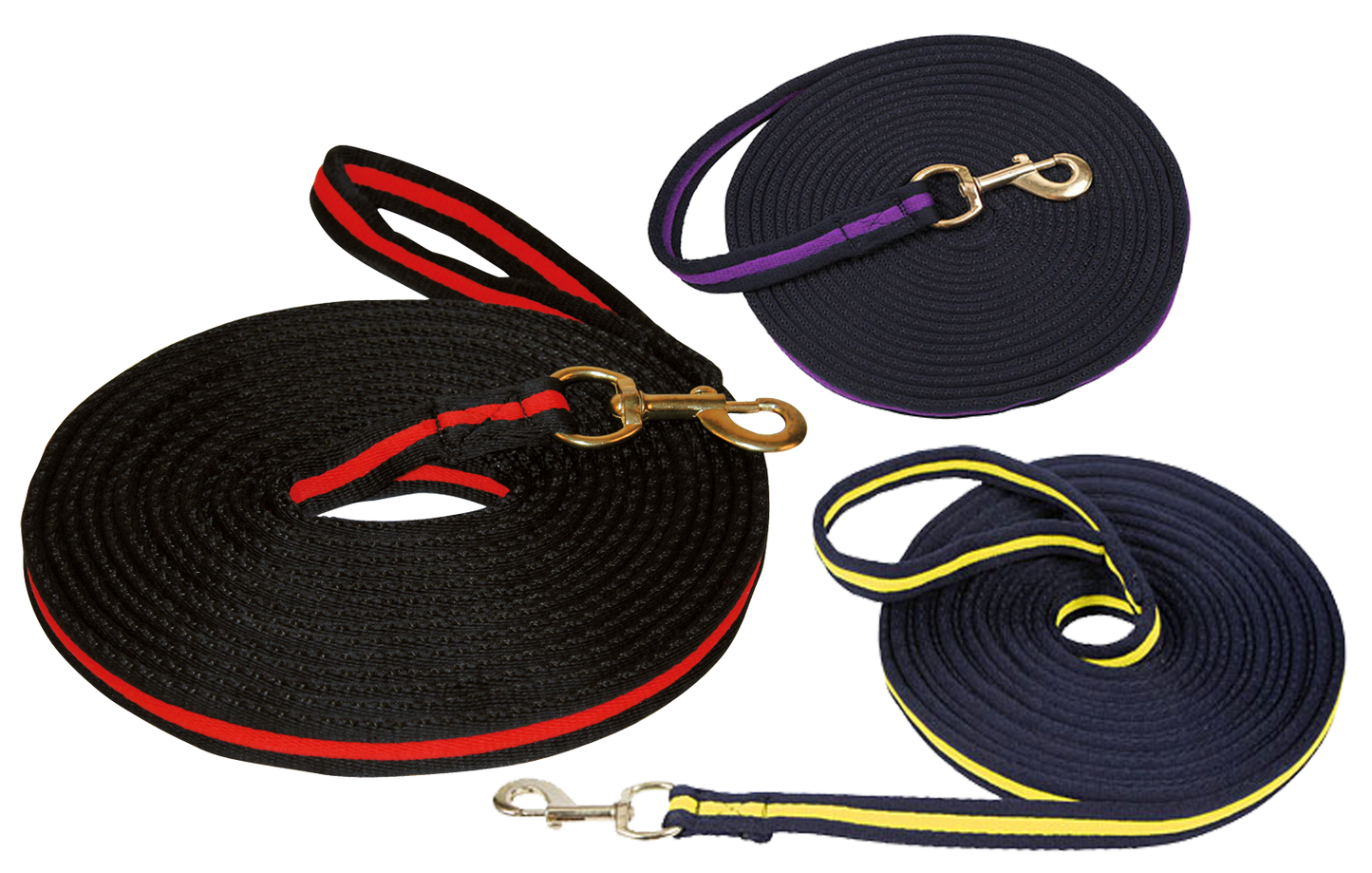 Lunge Whip soft lux black with muskuton 8 m Red