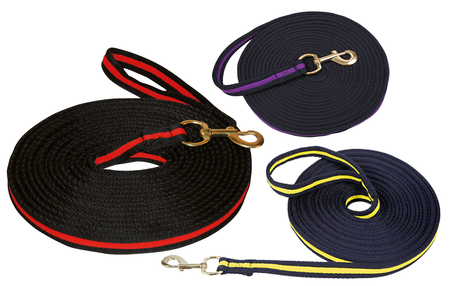 Lunge Whip soft lux black with muskuton 8 m Red