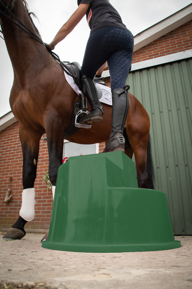 Excellent Horse Mounting Block 3 Steps Green