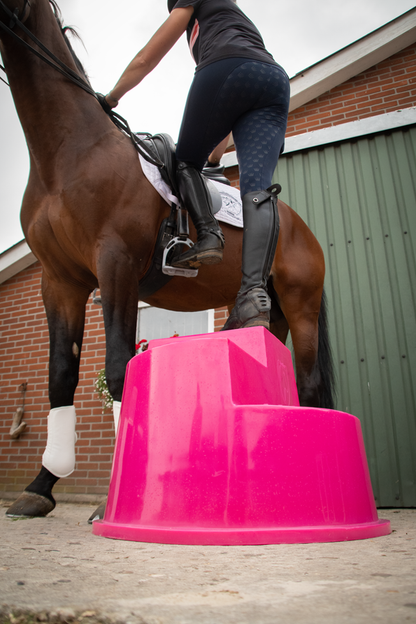 Excellent Horse Mounting Block 3 Steps Pink