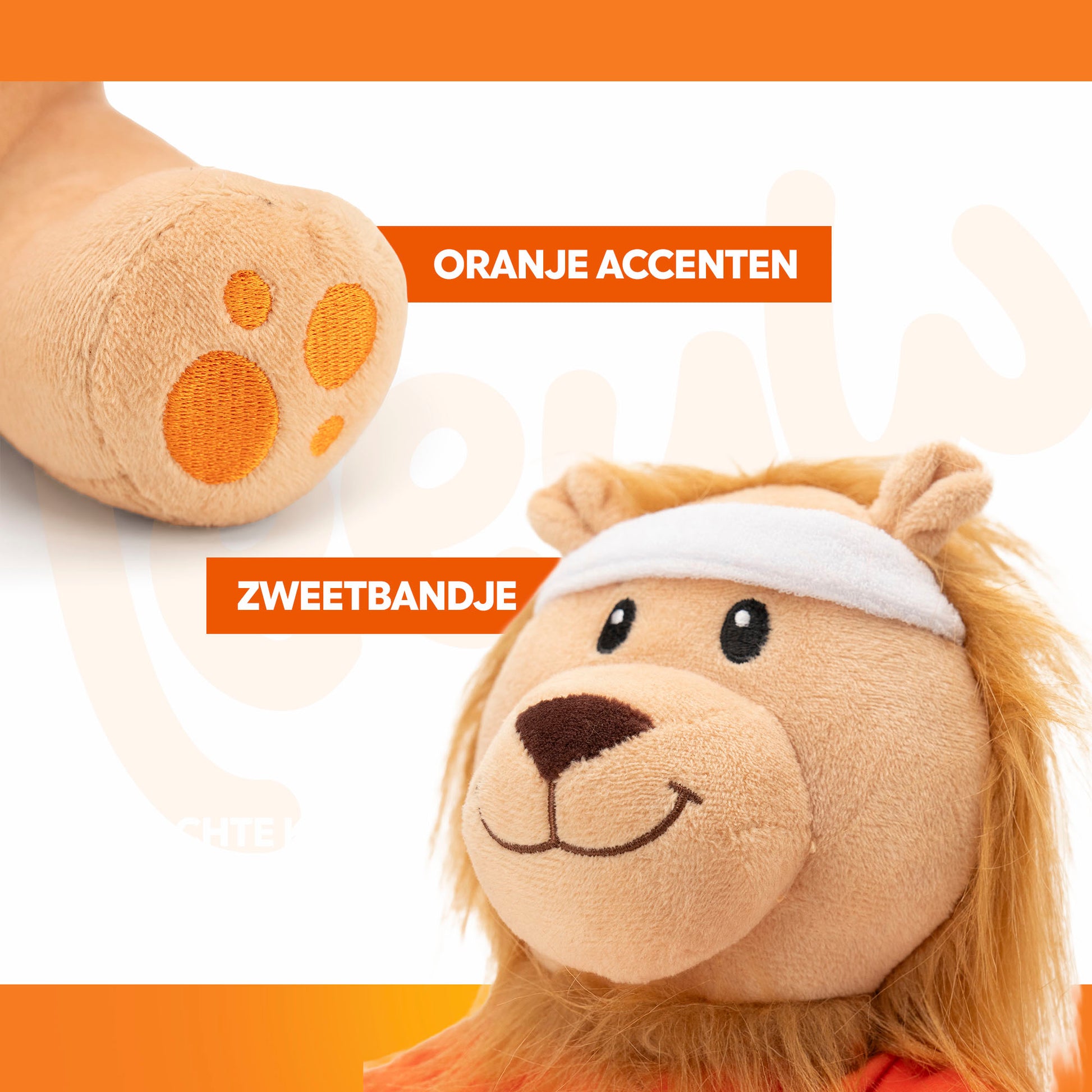 Oranje Memvis De Leeuw WK-Knuffel M