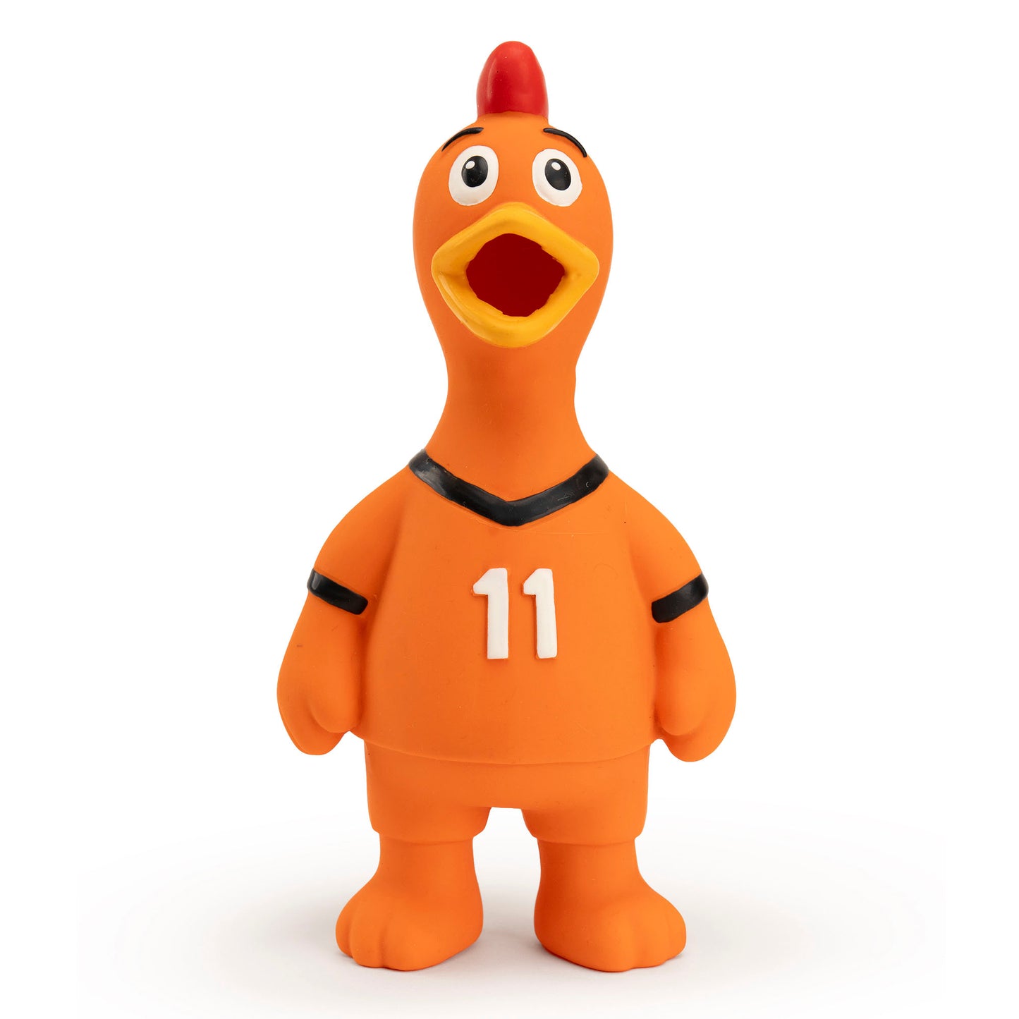 Oranje WK Latex Hondenspeeltjes Kip