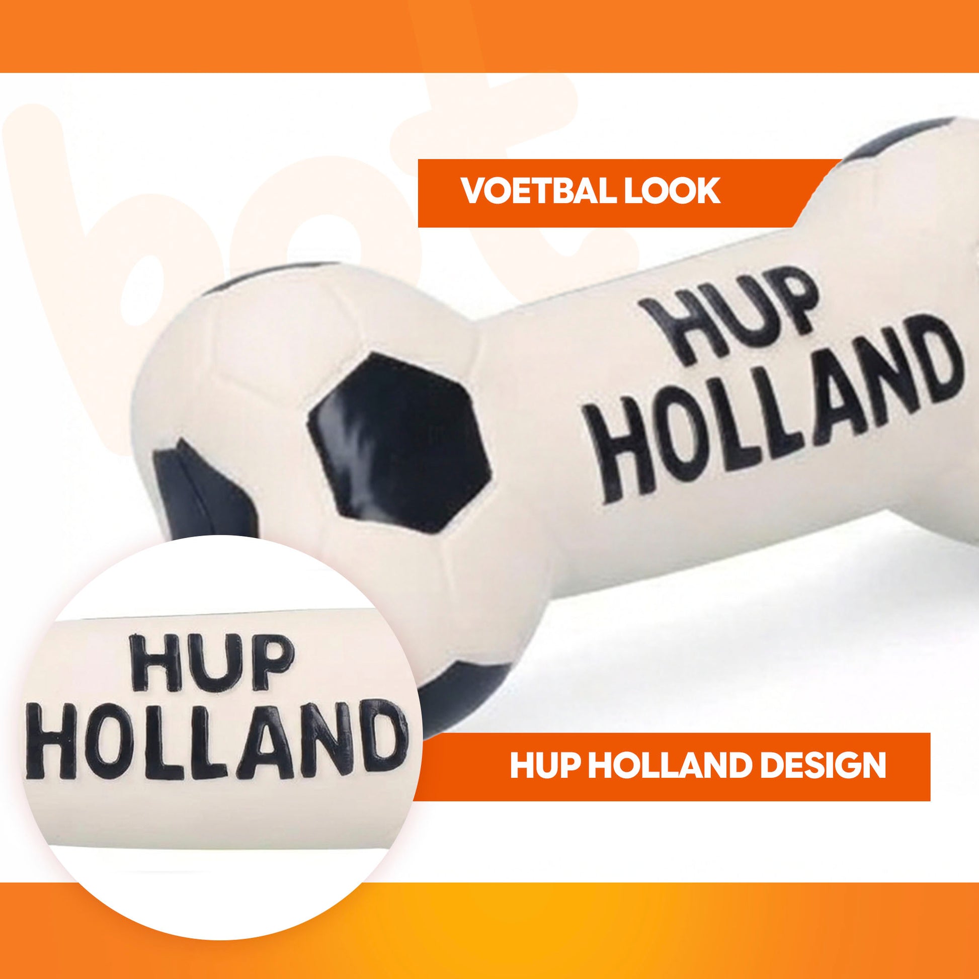 Oranje WK Latex Hondenspeeltjes Bot