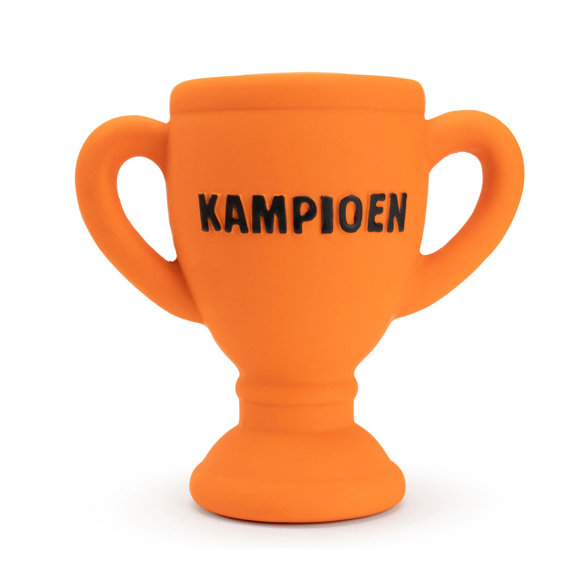 Oranje WK Latex Hondenspeeltjes Beker
