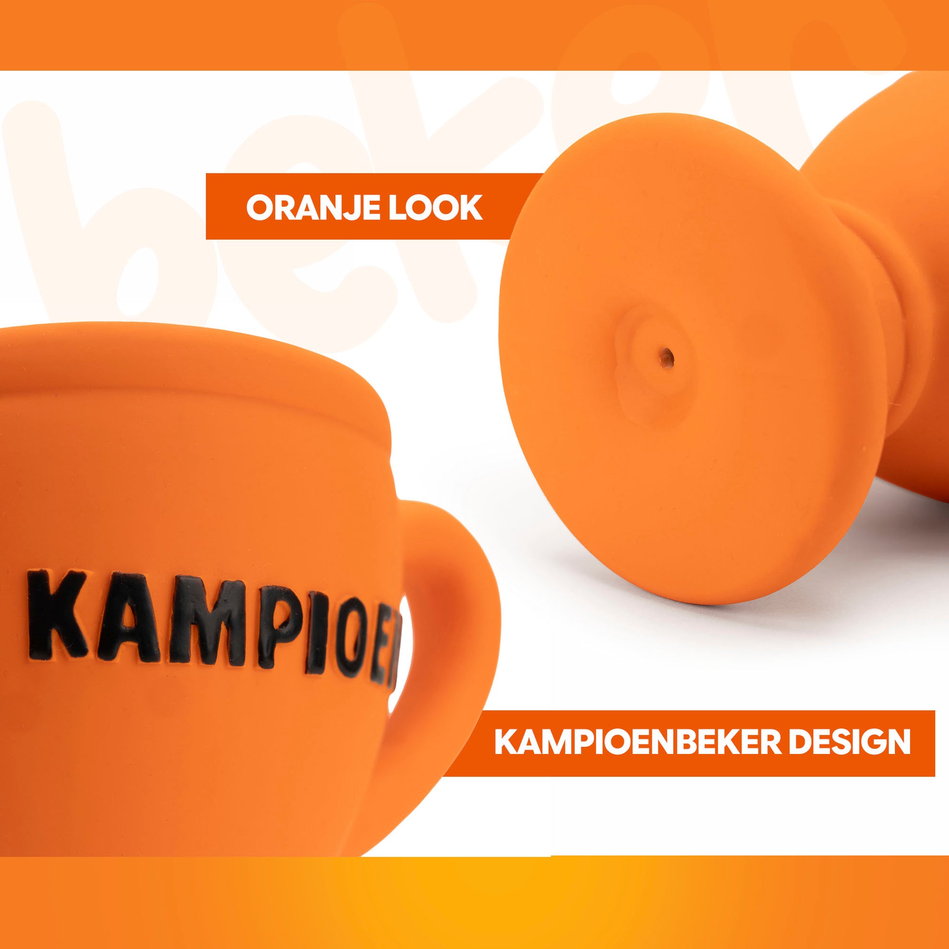 Oranje WK Latex Hondenspeeltjes Beker