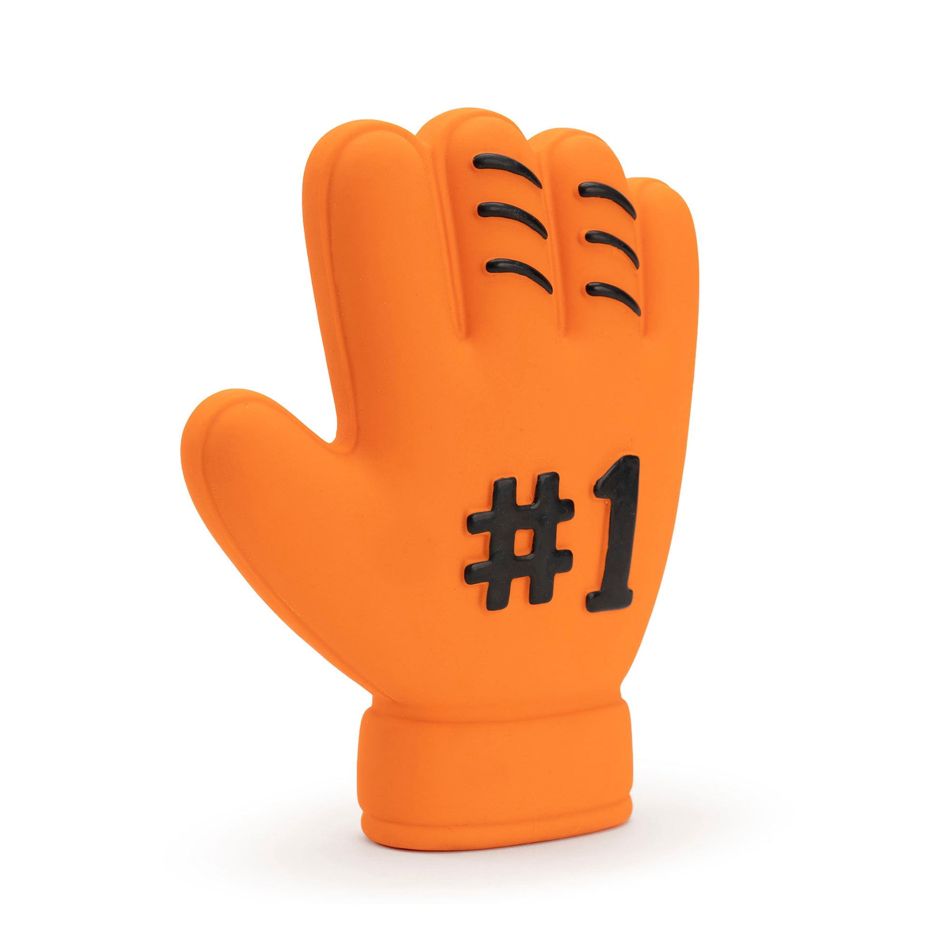 Oranje WK Latex Hondenspeeltjes Handschoen