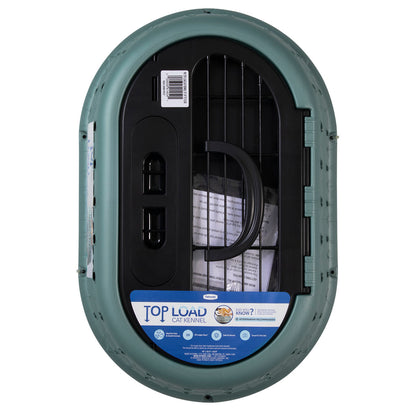 Petmate Top Load Cat Kennel Pearl Green Frost