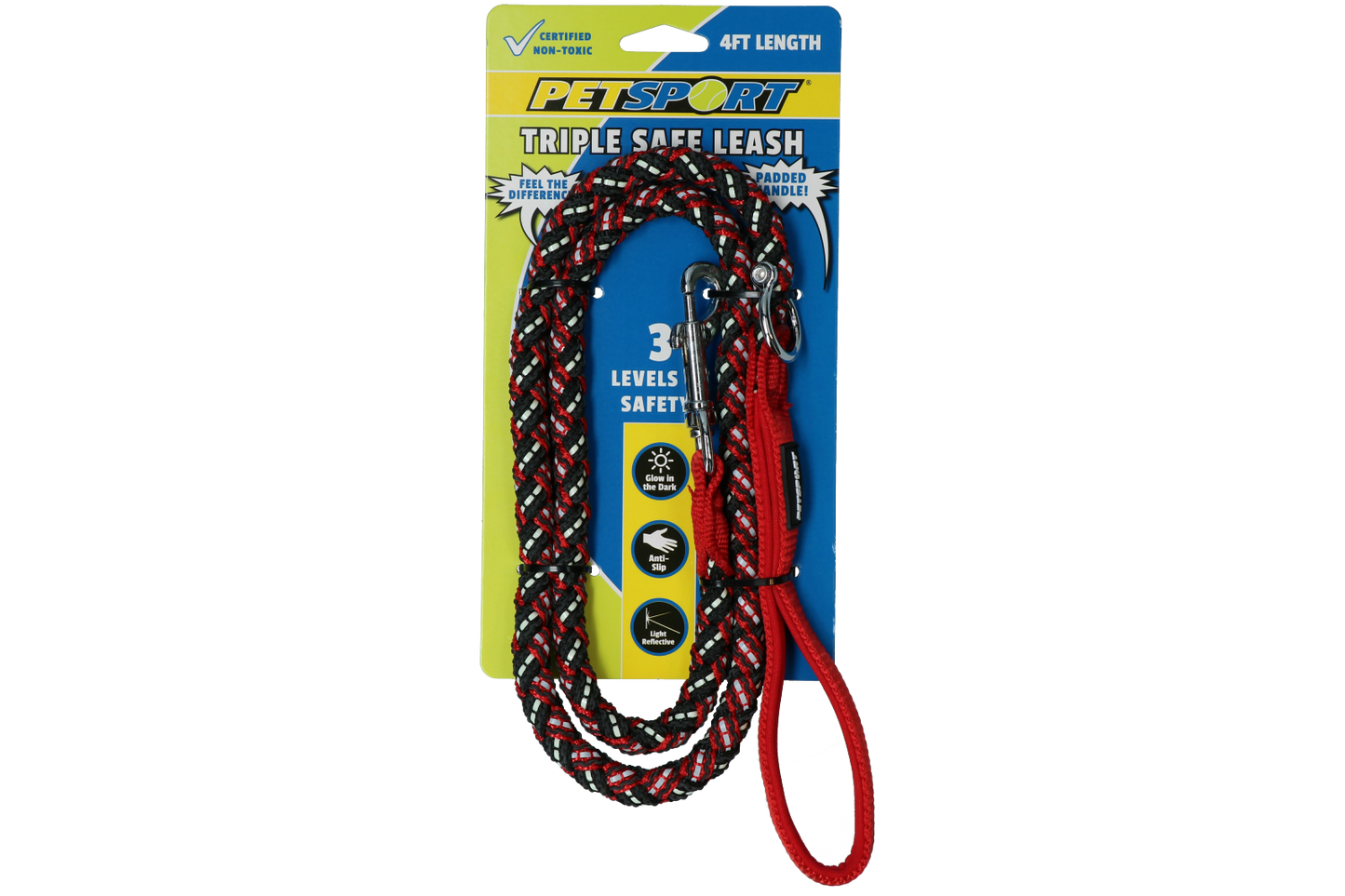 Petsport Triple Safe Leash Red 1.2 m