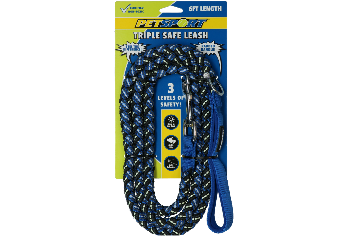 Petsport Triple Safe Leash Blue 1.8 m