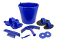 Grooming set 10 pieces in bucket Blue