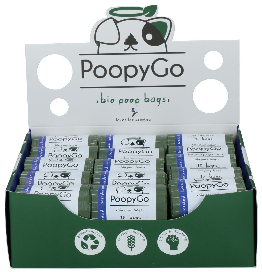 PoopyGo Eco friendly single roll lavender scented