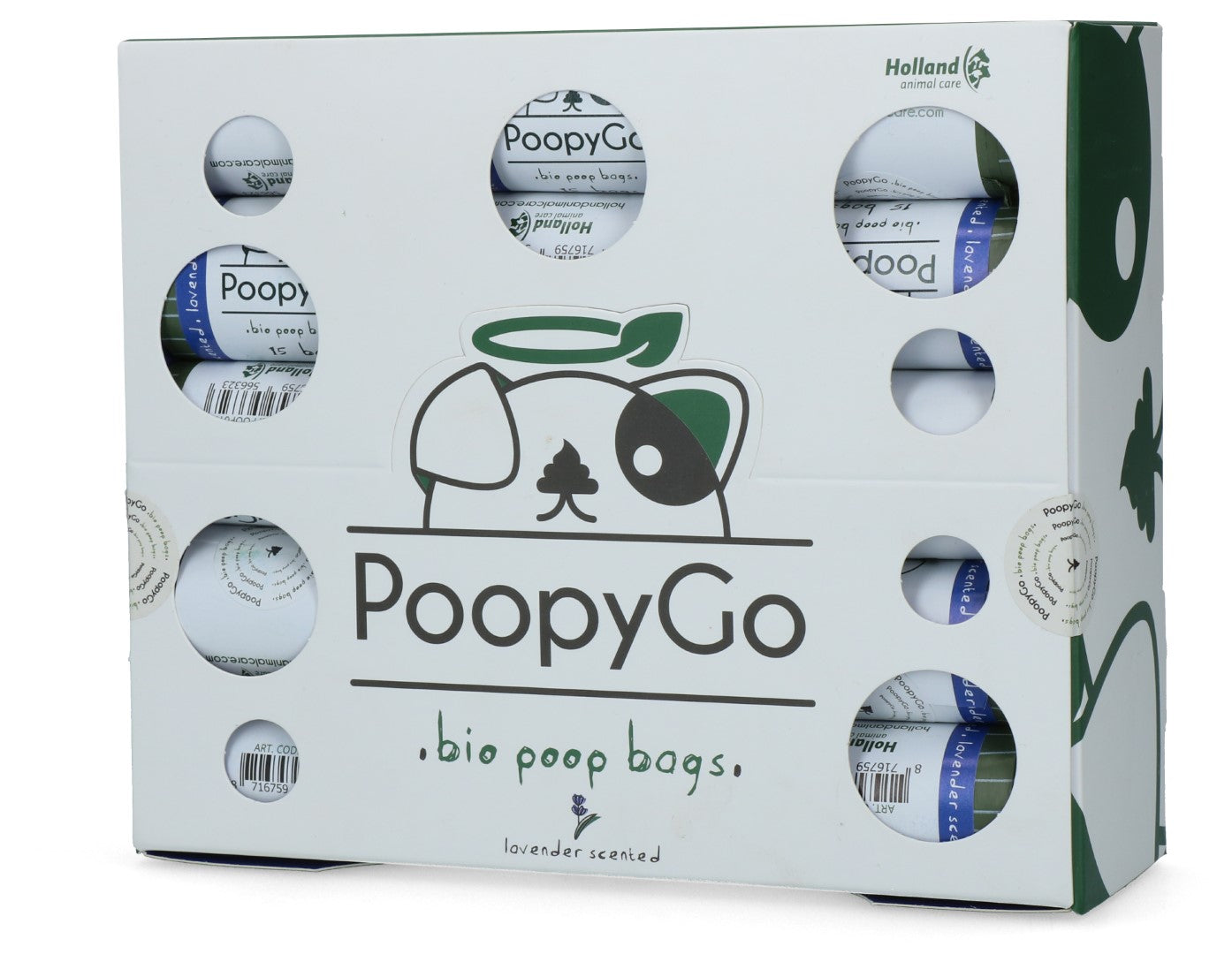 PoopyGo Eco friendly single roll lavender scented