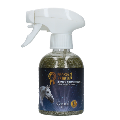 Paardenpraat TV Glitter Glamour Spray Gold