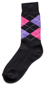 Equestrian Socks d.grey/pink/purple 43-46