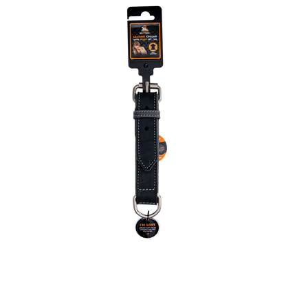 Spotted! Pro Leather Collar Black 3 x 60 cm