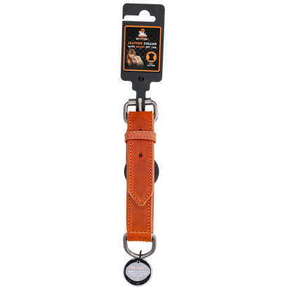 Spotted! Pro Leather Collar Cognac 3 x 55 cm