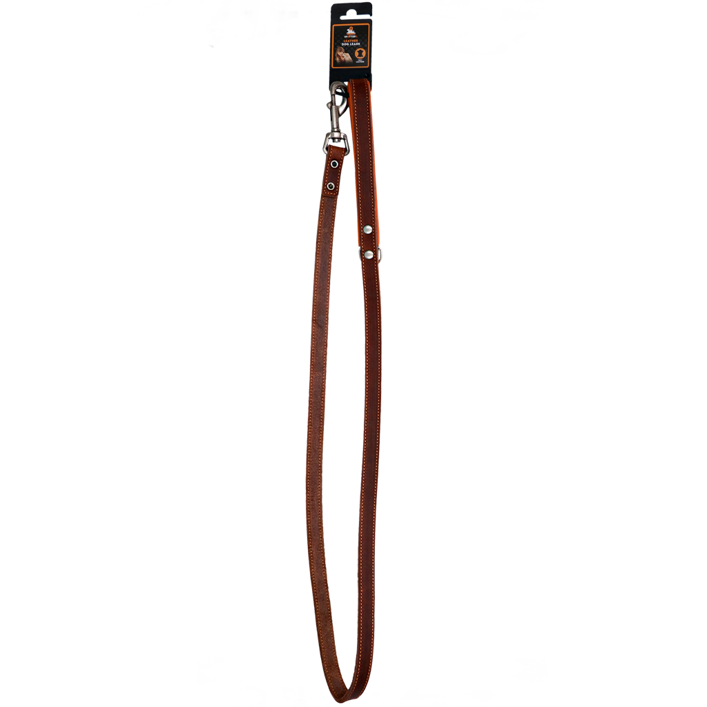 Spotted! Pro Leather Dog Leash Brown