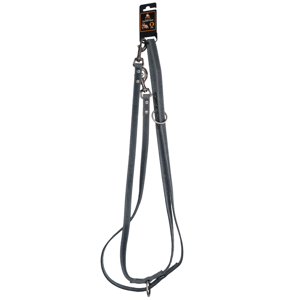 Spotted! Pro Leather Training Leash Grey 1.6 x 250 cm