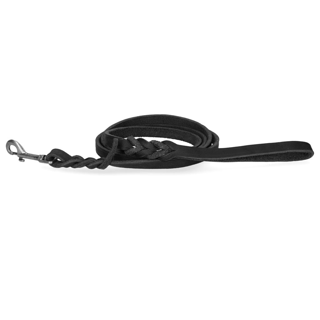 Spotted! Pro Leather Show Leash Black 1.8 x 180 cm (Bolt Snap)