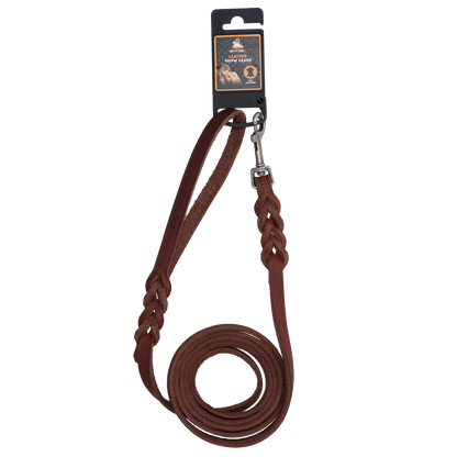 Spotted! Pro Leather Show Leash Brown 1.8 x 180 cm (Bolt Snap)