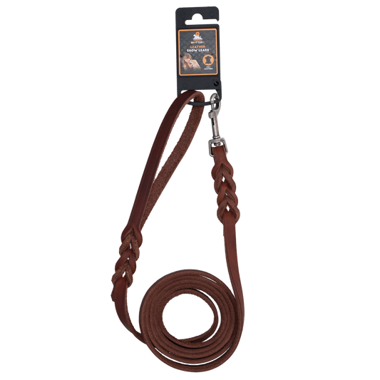 Spotted! Pro Bőr Kiállítási Póráz Barna 1,8 x 180 cm (Rugós Karabiner)