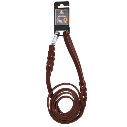 Spotted! Pro Leather Show Leash Brown 1 x 180 cm (Clip Hook)