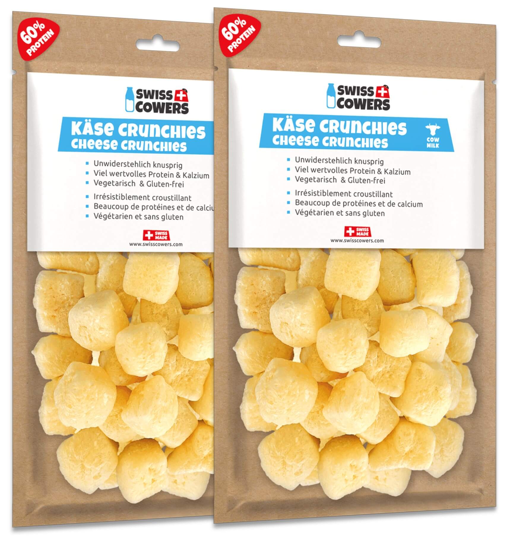 SwissCowers Cheese Crunchies Original (28 treats)