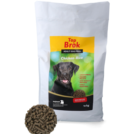 Topbrok Dog Préselt Szárazeledel Csirke & Rizs 12 kg