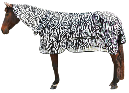 Fly & Eczema Blanket Zebra with neck-section 195cm 215 cm