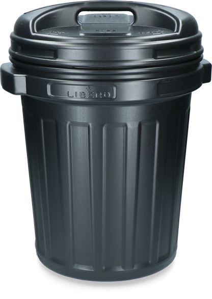 Storage Bucket with lid Black 40 litres Black