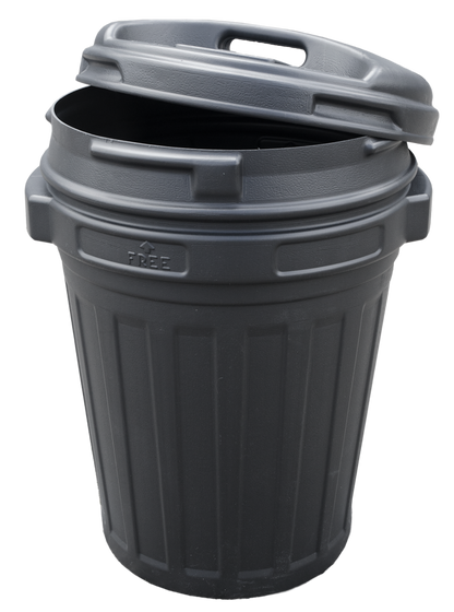 Storage Bucket with lid 70 litre Black