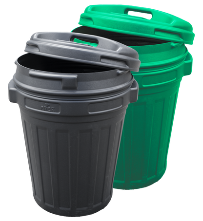 Storage Bucket with lid 70 litre Green