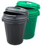 Storage Bucket with lid 70 litre Green