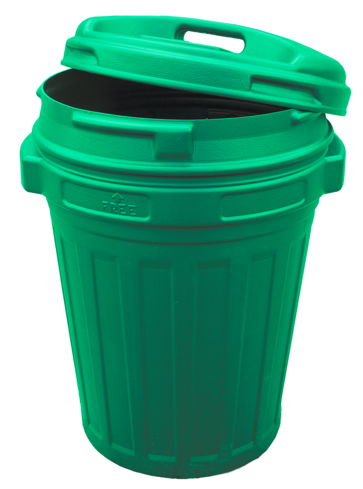 Storage Bucket with lid 70 litre Green