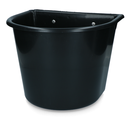 Feed trough 15 l with hooks Black