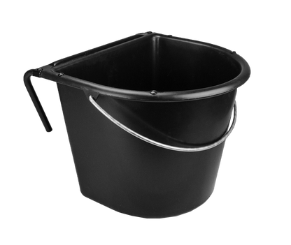Feed trough 15 l with hook and handle Black