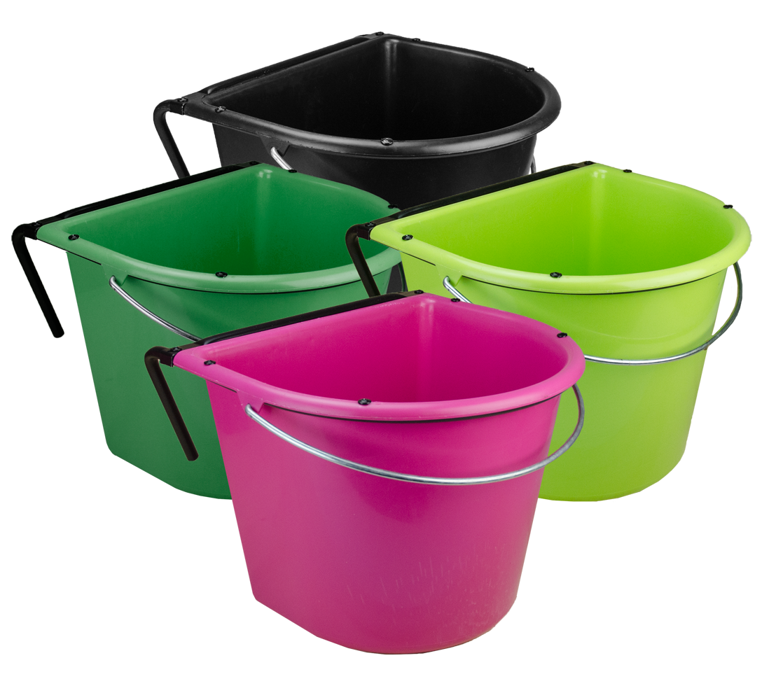 Feed trough 15 l with hook and handle Black
