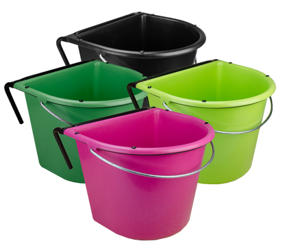 Feed trough 15 l with hook and handle Black