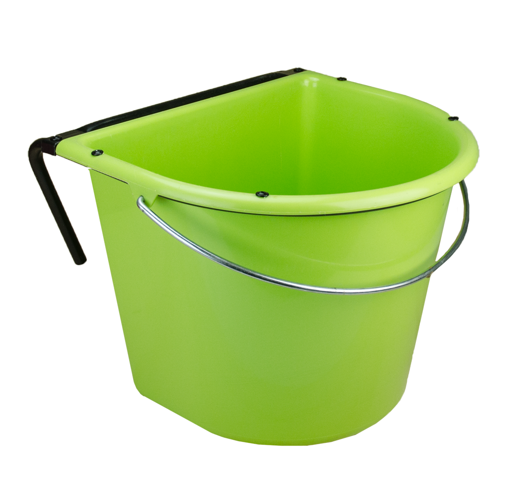 Feed trough 15 l with hook and handle Green