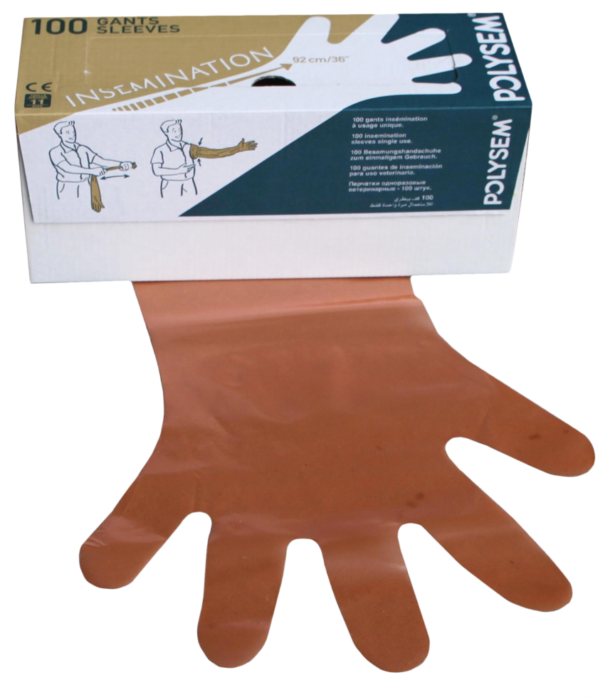 Disposable glove Vet. Orange